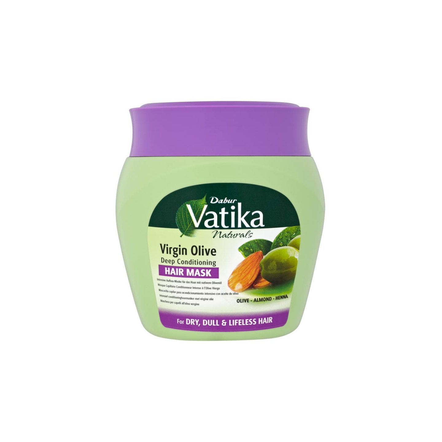 Masque Capillaire à l'Huile d'Olive, Amande & Henne - VATIKA - 500G