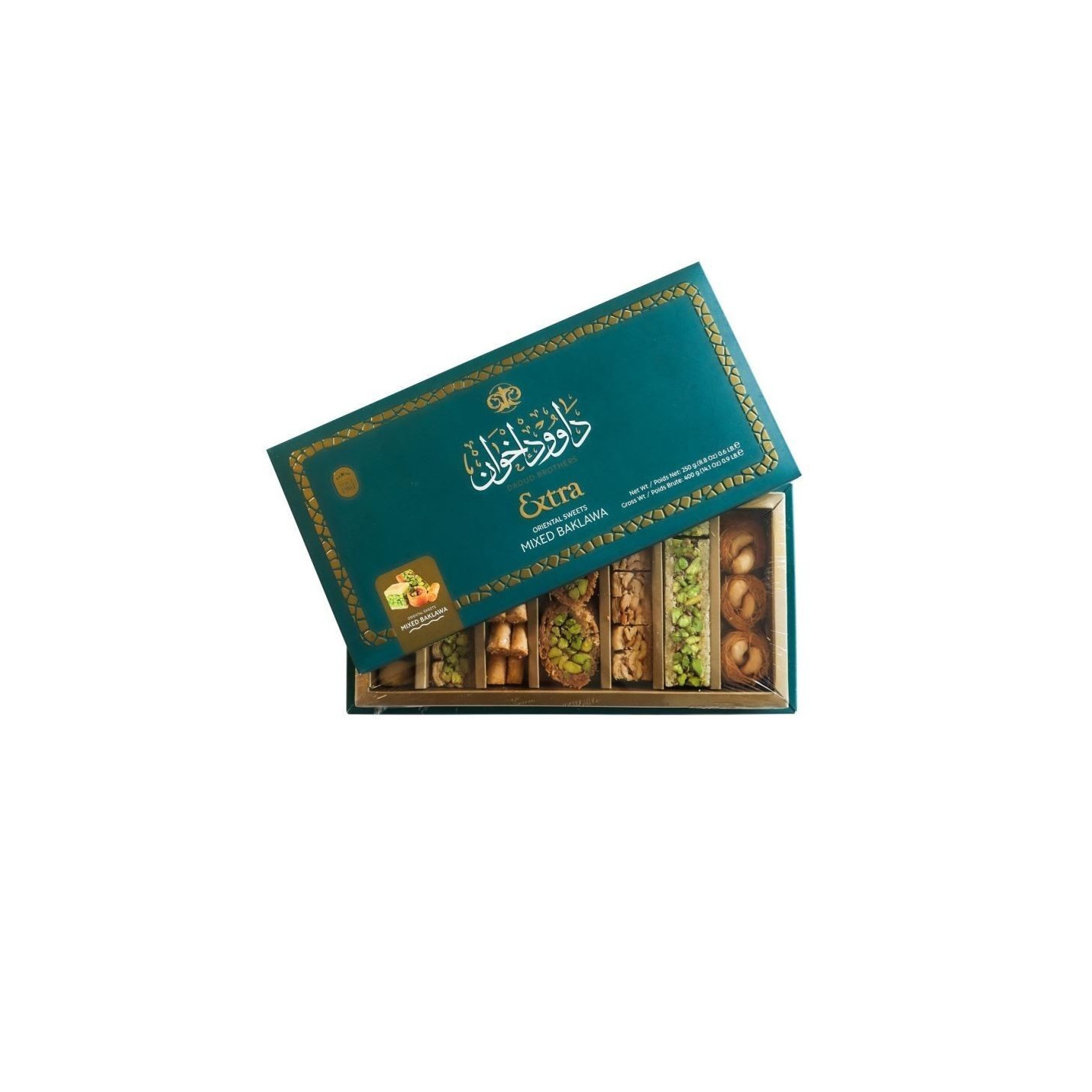 Assortiment de Baklawa (baklava) Extra Pistaches - DAOUD BROTHERS - 250gr