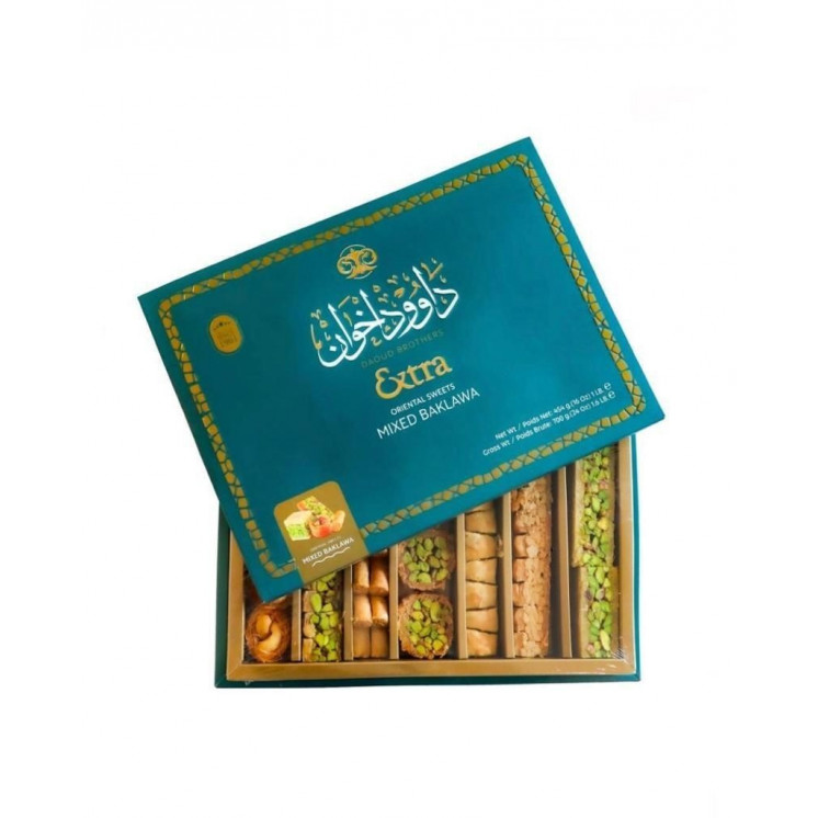 Assortiment de Baklawa (baklava) Extra Pistaches - DAOUD BROTHERS - 454gr