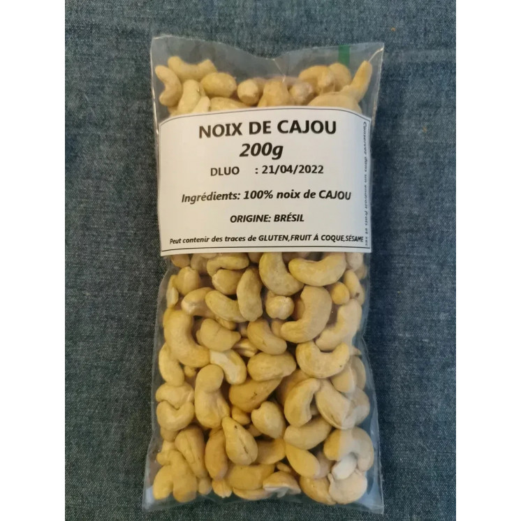 Noix de Cajou Nature Sans Sel Ajouté - 200gr