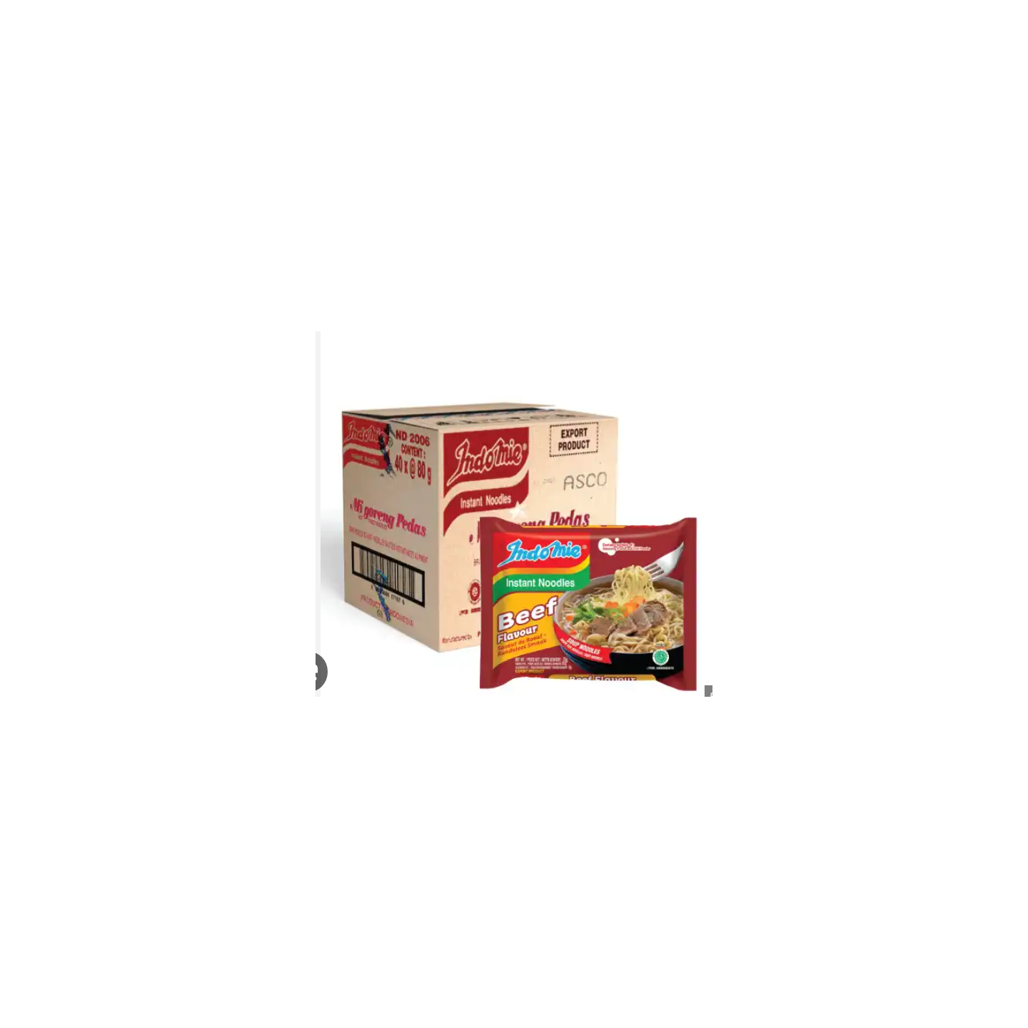 Nouilles Instantanées Saveur Boeuf - INDOMIE - 70gr x 40 pièces