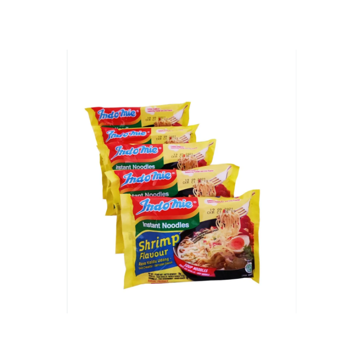 Nouilles Instantanées Saveur crevettes - INDOMIE - 70gr x 5 pièces