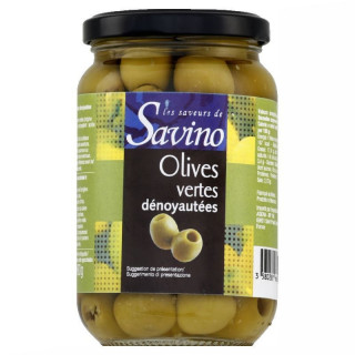 Olives Vertes Dénoyautées - SAVINO - 350gr