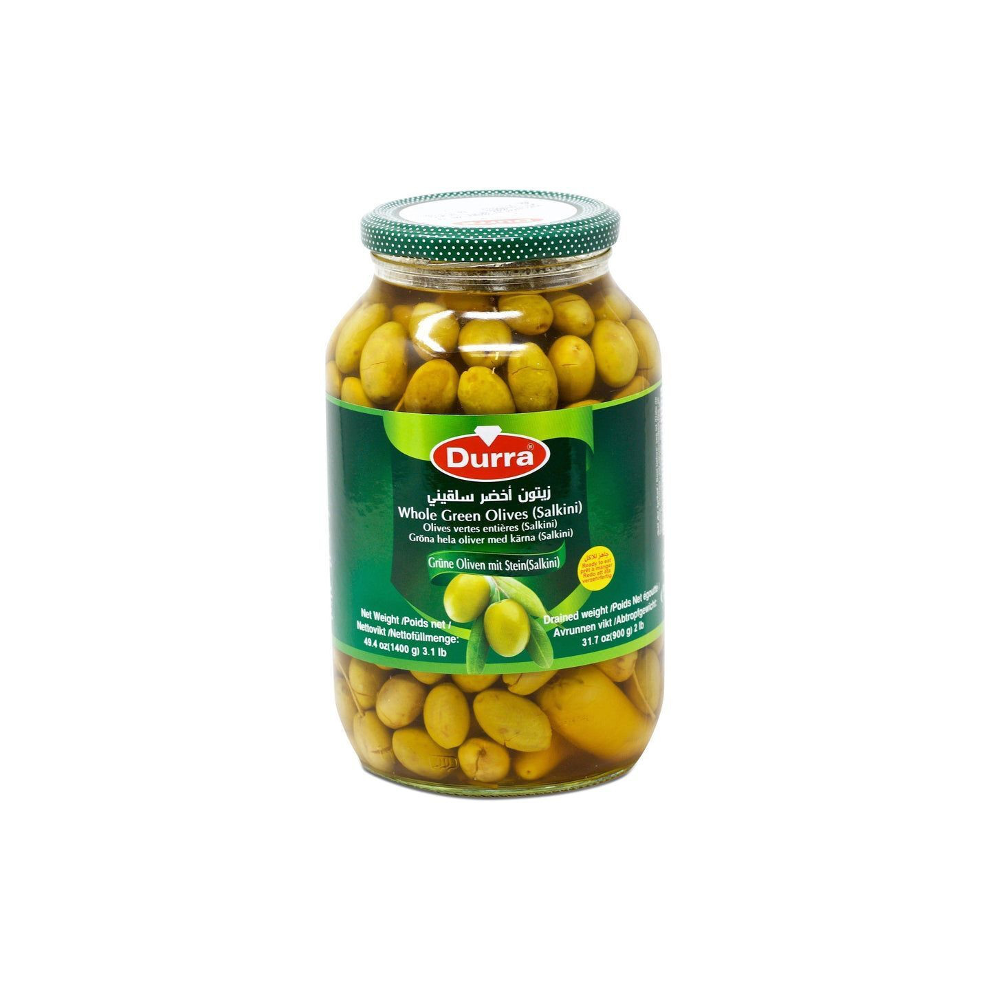 Olives Vertes (Salkini) - DURRA - 1,3kg