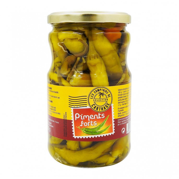 Piments Forts Marinés - LES COMPTOIRS DE CARTAGE - 620gr