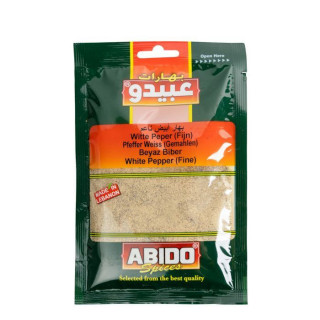 Poivre Blanc Moulu - ABIDO - 50gr