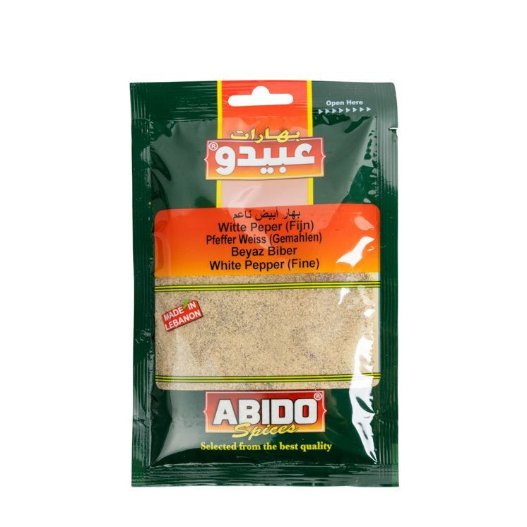 Poivre Blanc Moulu - ABIDO - 50gr