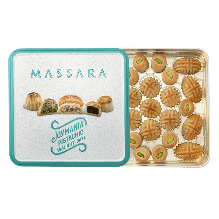 Assortiment de Maamoul Aux Pistaches , Noix et dattes - MASSARA - 400gr