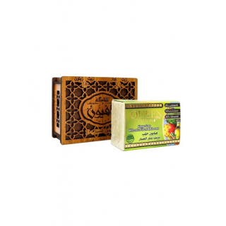 Savon d'Alep à l'Huile d'Aloe Vera en Boite en Bois - QUEEN PAFION - 150g