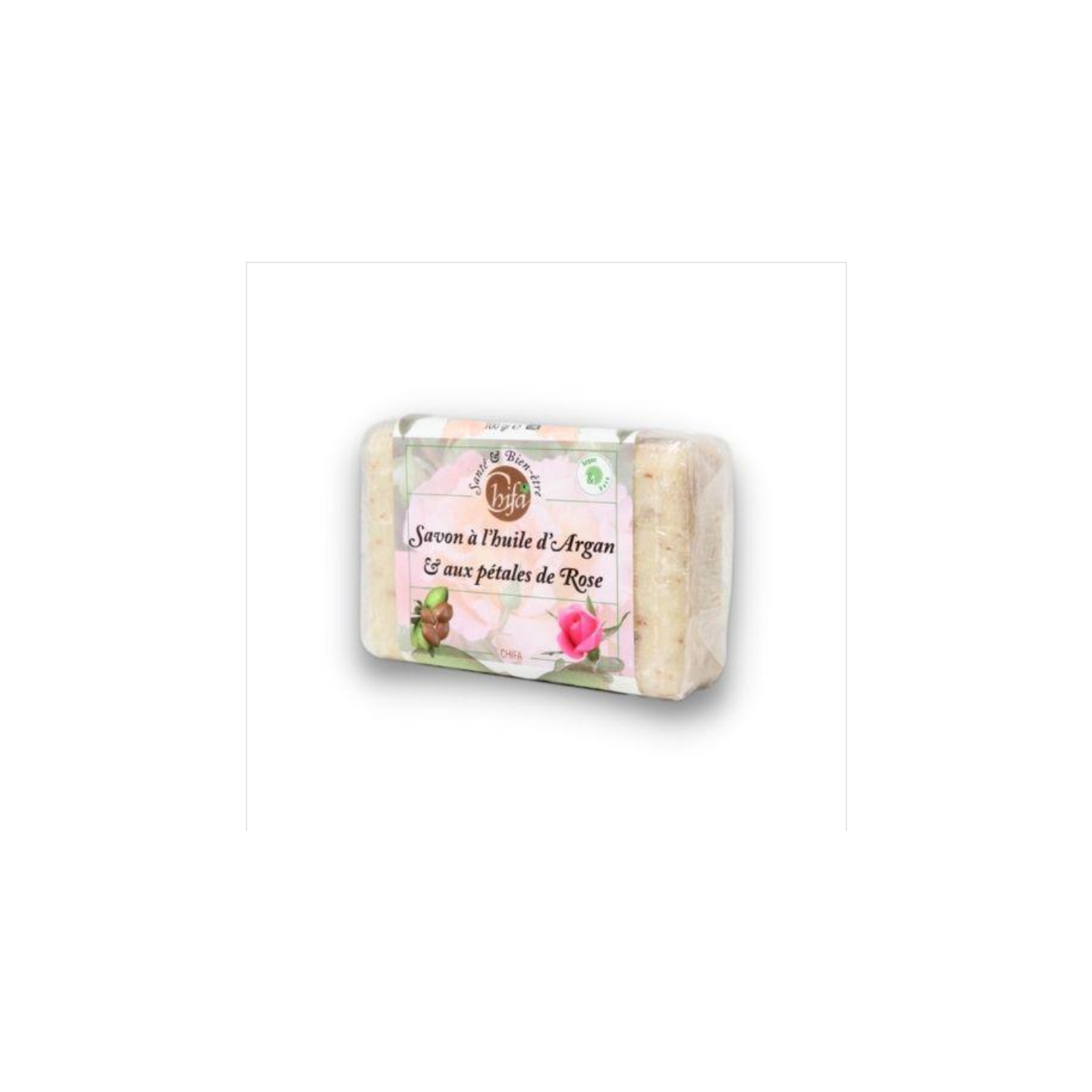 Savon d'Huile d'Argan & aux Pétales de Rose - CHIFA - 100g