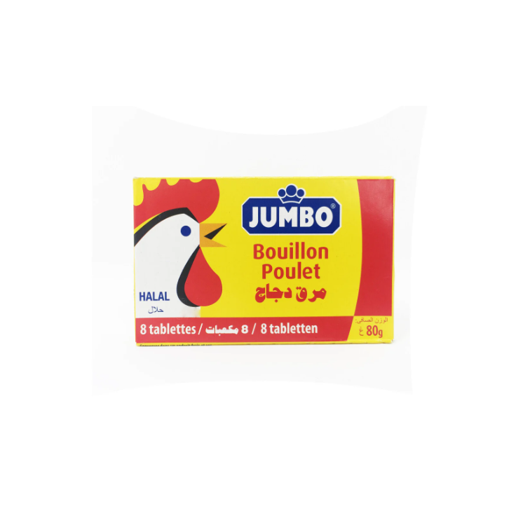 Tablettes Bouillon Poulet X 8 - JUMBO - 80g