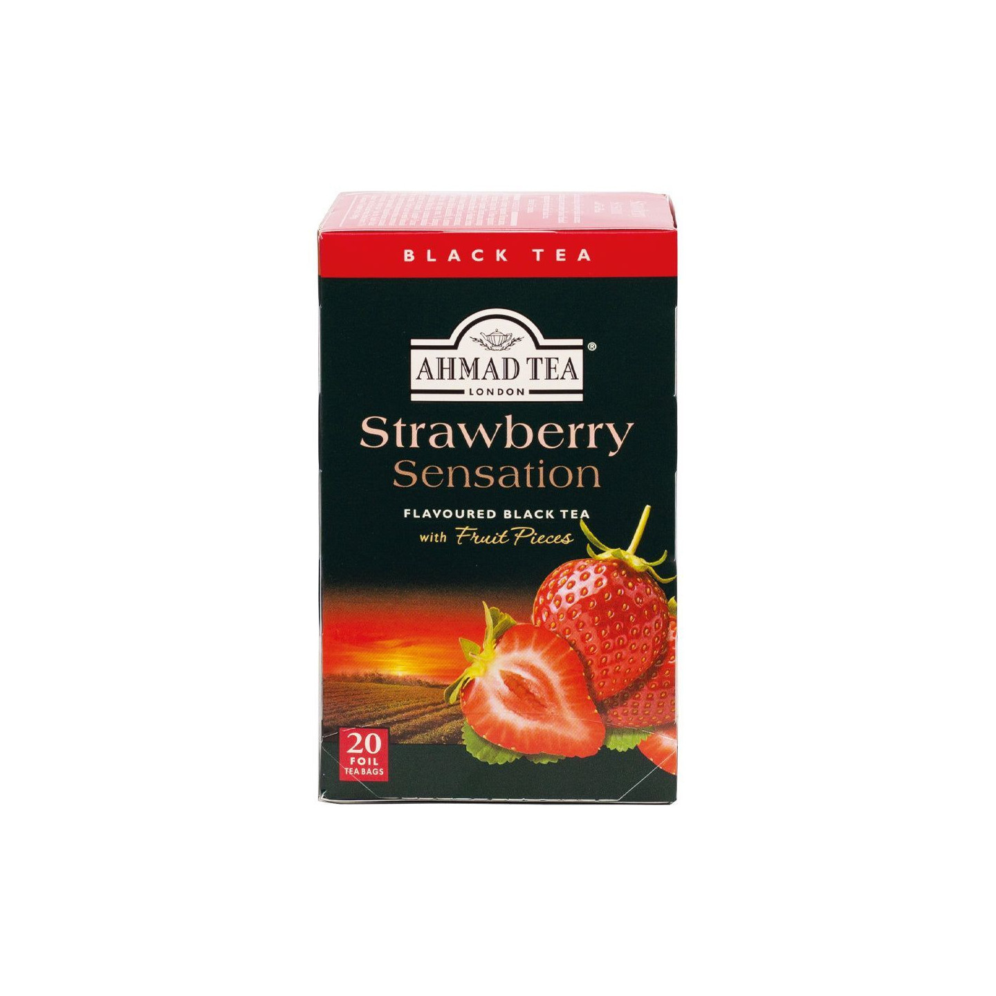 Thé Noir à la Fraise- AHMAD TEA - 20 sachets