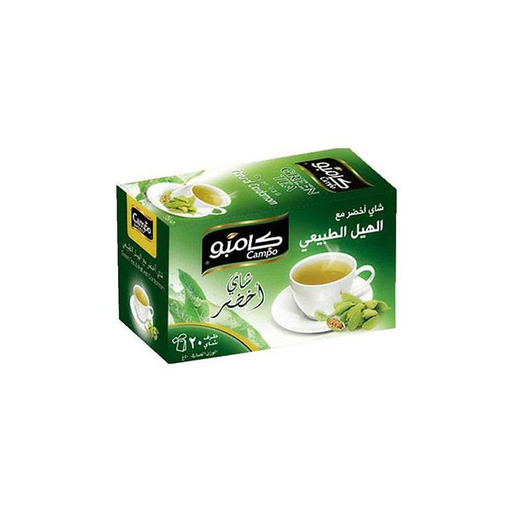 Thé Vert à la Cardamome Naturelle - CAMPO - 20 sachets