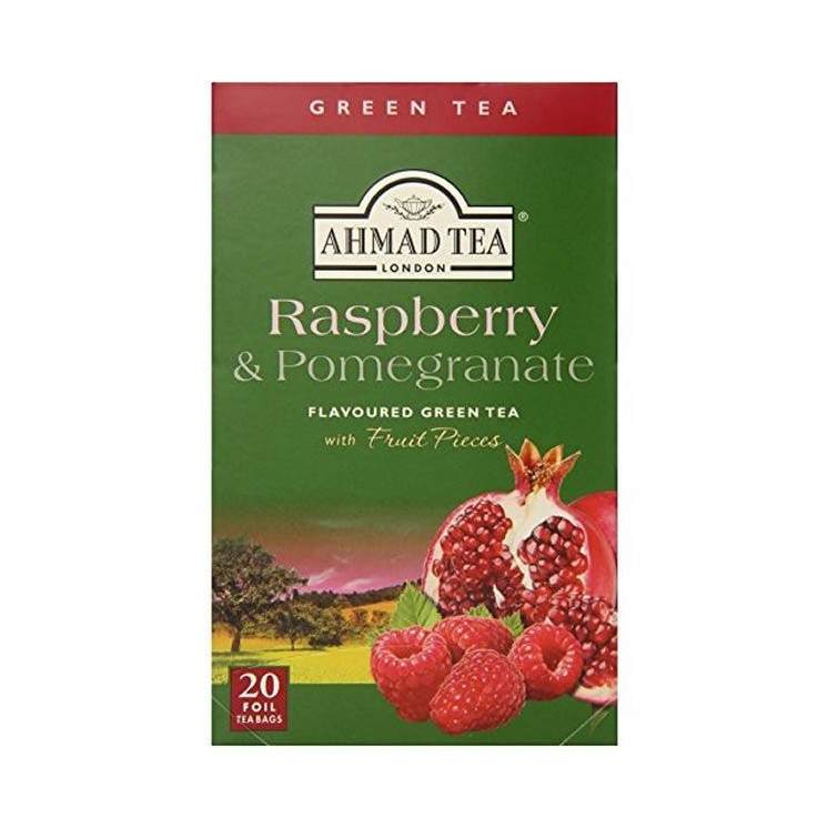 Thé Vert à la Framboise et à la Grenade- AHMAD TEA - 20 sachets