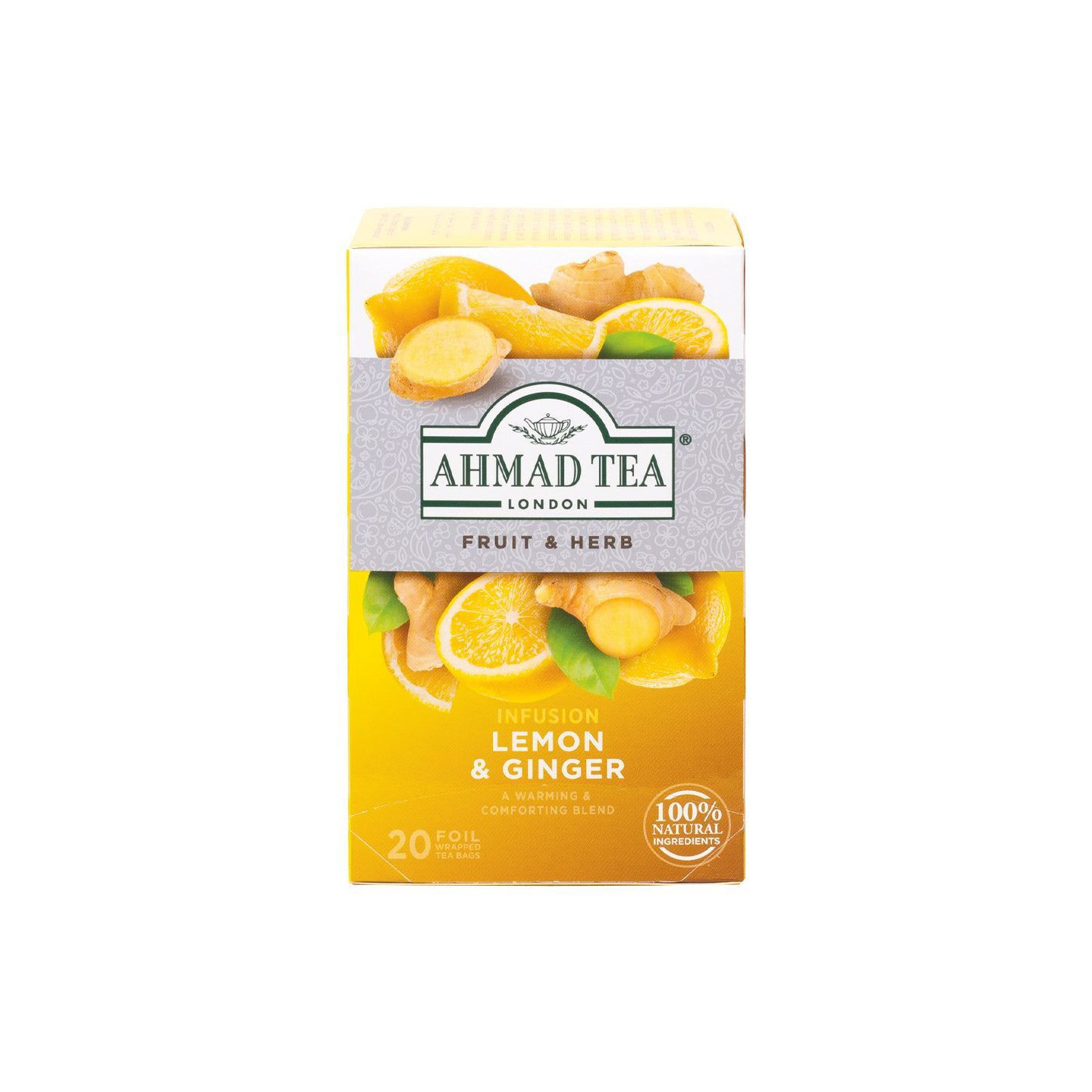 Thé au Citron et au Gingembre - AHMAD TEA - 20 sachets