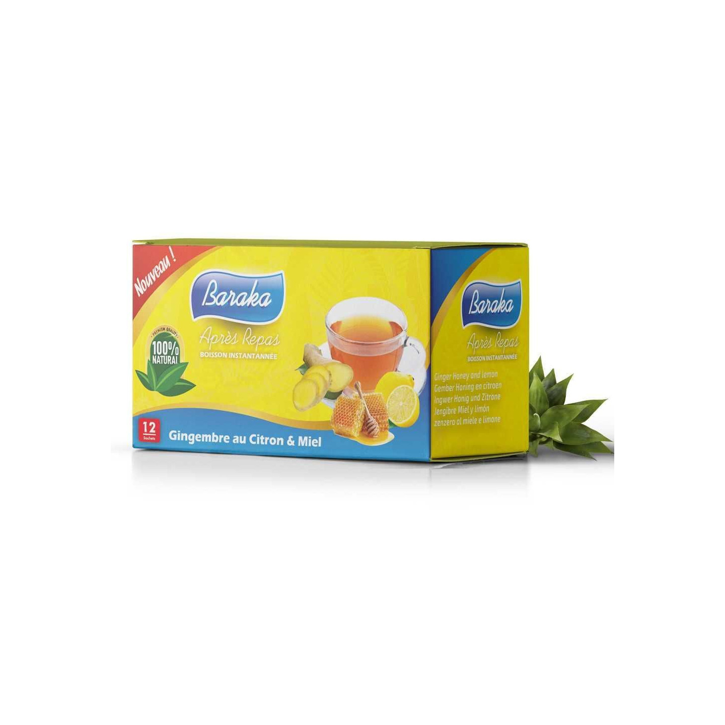 Tisane Gingembre au Miel - BARAKA - 12 sachets