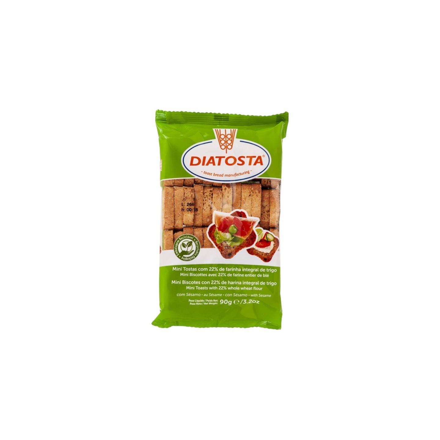 Mini Biscuittes au Sésames - DIATOSTA - 90G