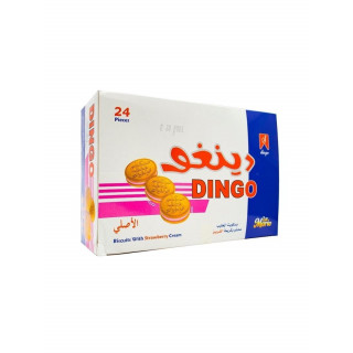 Biscuits à la Crème Fraise - DINGO - 24pc