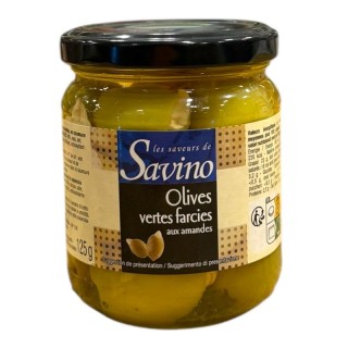 Olives Vertes Farcies aux Amandes - SAVINO - 125gr