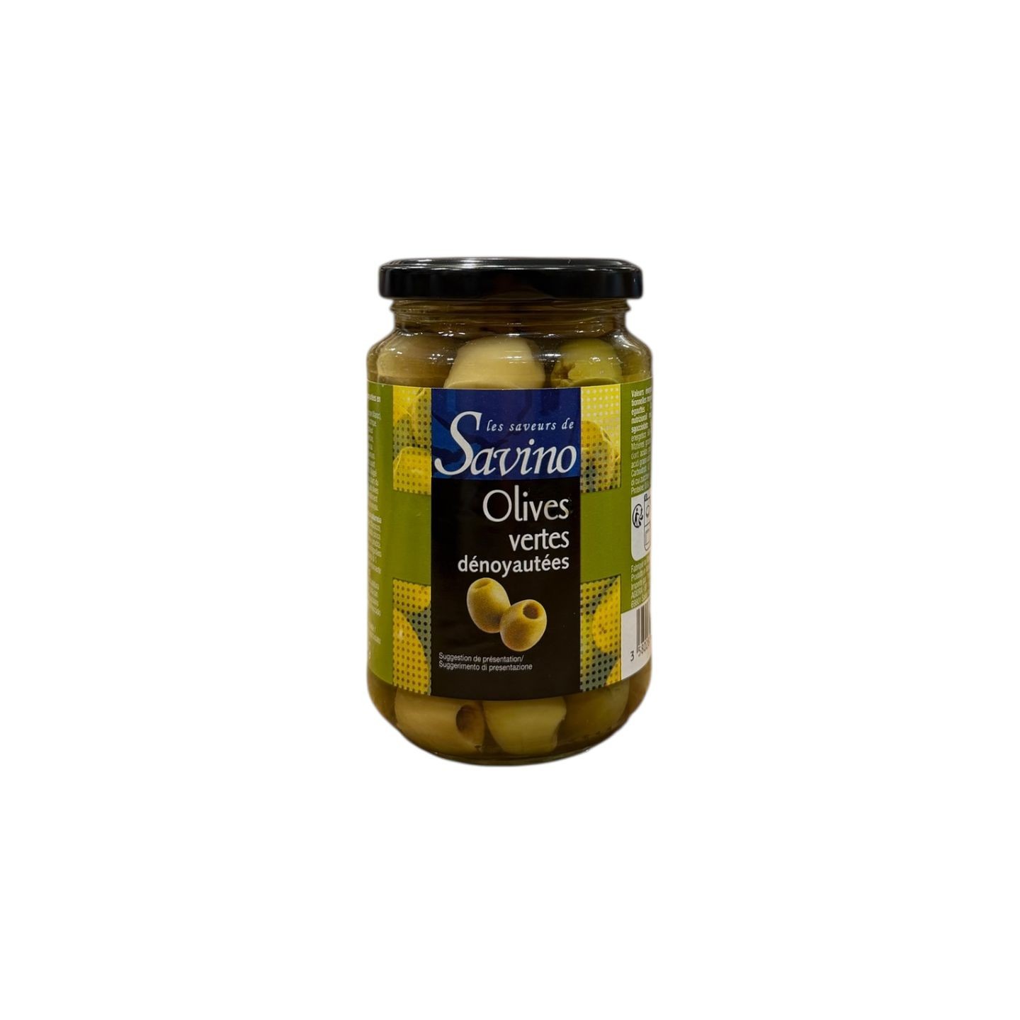 Olives Vertes Dénoyautées - SAVINO - 350gr