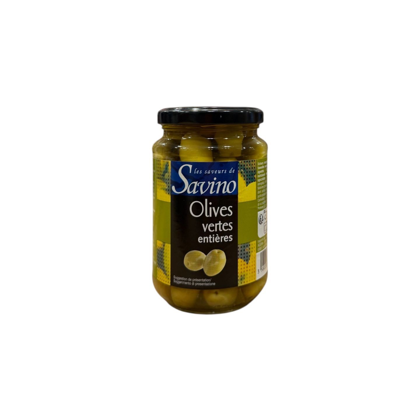 Olives vertes entières Savino - 360G