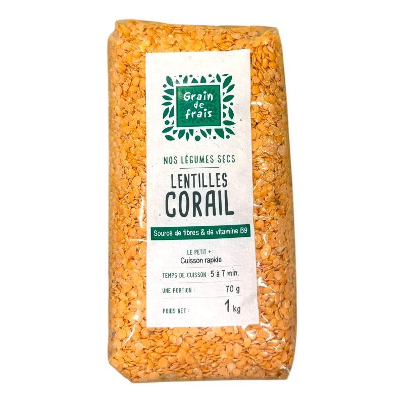 Lentilles Corails -GRAIN DE FRAIS - 1K
