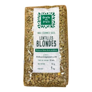 Lentilles Blondes  -GRAIN DE FRAIS - 1K
