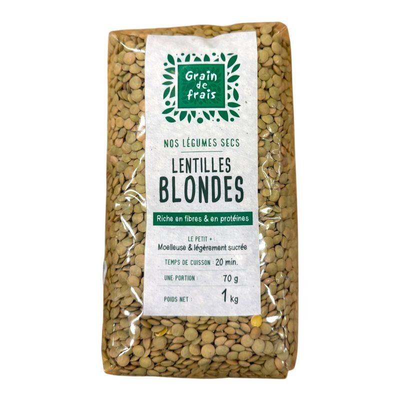 Lentilles Blondes  -GRAIN DE FRAIS - 1K