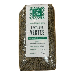 Lentilles Vertes  -GRAIN DE FRAIS - 1K
