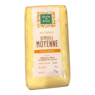 Semoule Moyanne - GRAIN DE FRAIS- 1K