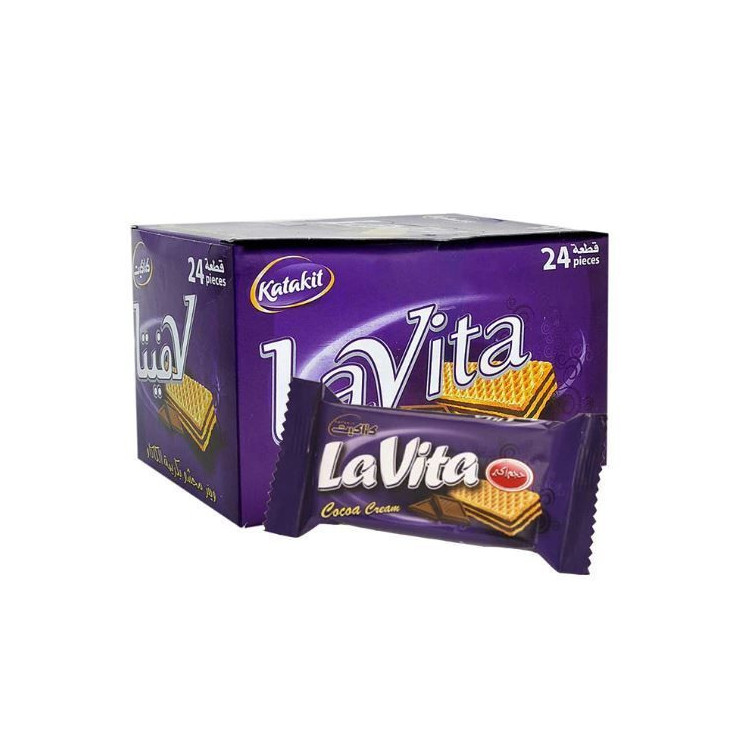 Biscuits Gaufrés au Chocolat LaVita - KATAKIT - 24pc