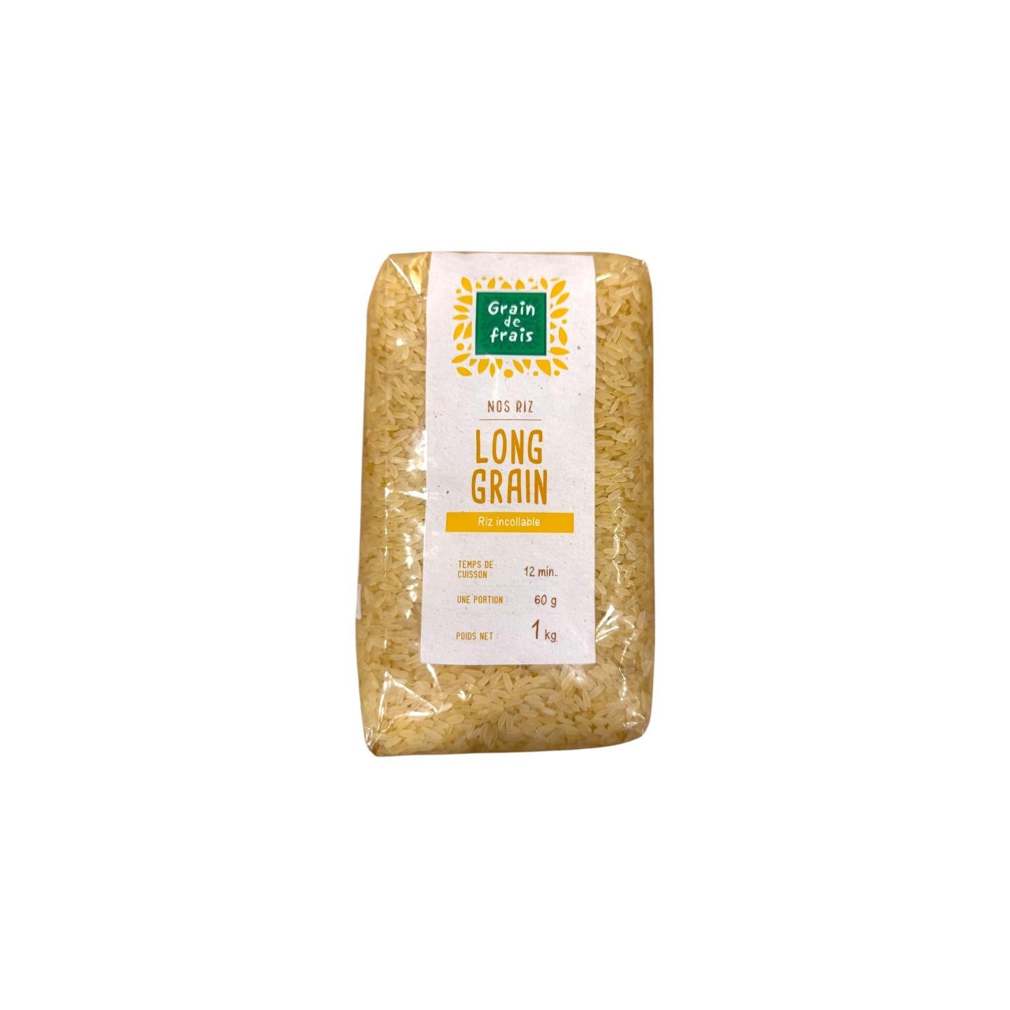 Riz étuvé Long Grain  - GRAIN DE FRAIS - 1kg