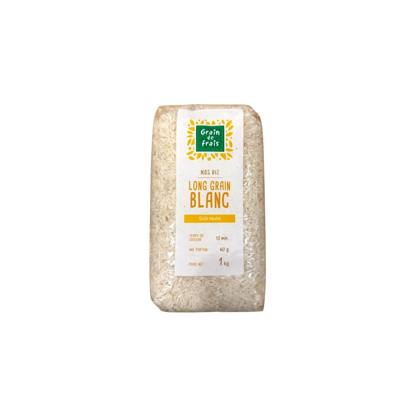 Riz Long Grain Blanc - GRAIN DE FRAIS - 1kg
