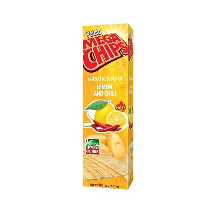 Chips Saveur de Citron et de Chili - MEGA CHIPS - 100gr