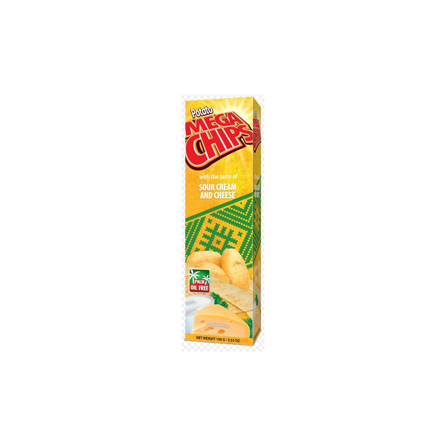 Chips Saveur de Crème Fraiche et de Fromage - MEGA CHIPS - 100gr