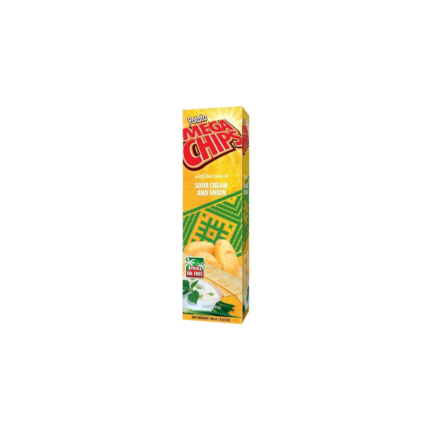 Chips Saveur de Crème Fraiche et d'Oignon - MEGA CHIPS - 100gr