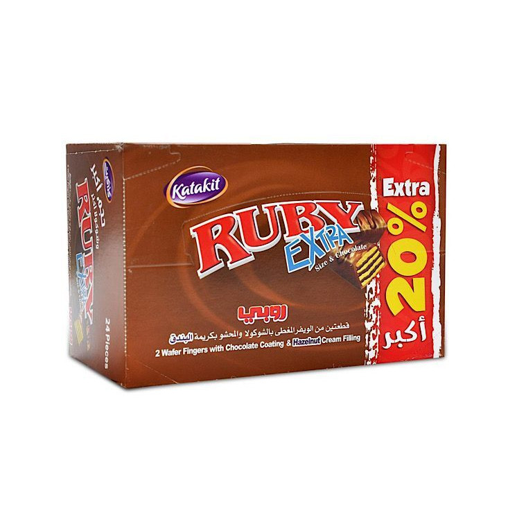 Gaufrettes Enrobées aux Noisettes - RUBY - 24pc