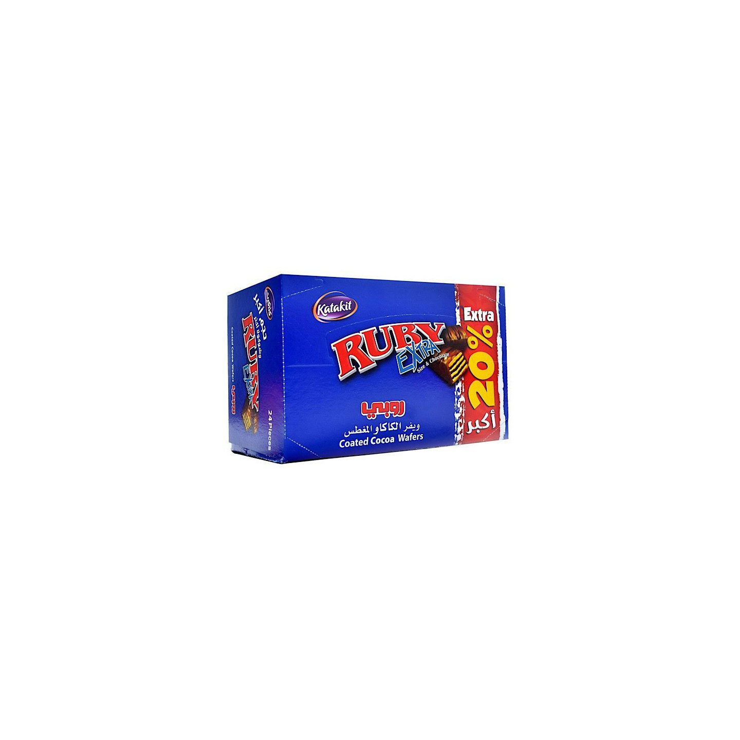 Gaufrettes Enrobées de Cacao Extra - RUBY - 24pc