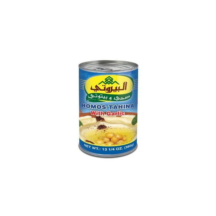 Houmous à la Tahina à l'Ail (Purée de Pois Chiches) - ALBAYROUTY - 380gr