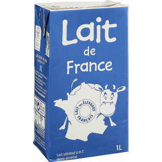 Lait Demi-écrémé - LAIT DE FRANCE - 1L