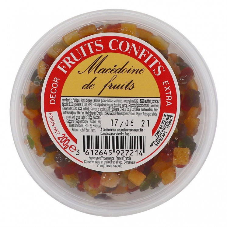 Macédoine de Fruits Secs - FRUITS CONFITS - 200gr